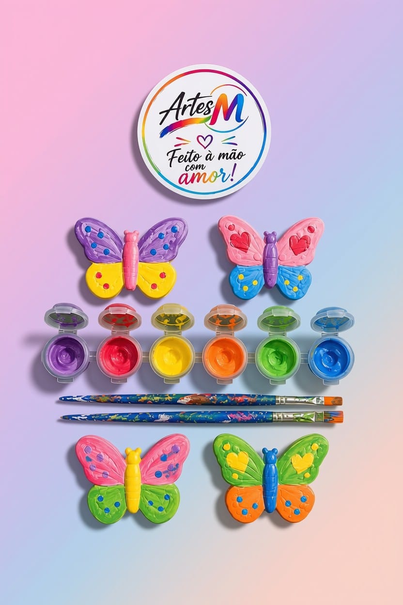 Caixa Criativa Borboletas – Kit Criativo para Pintar