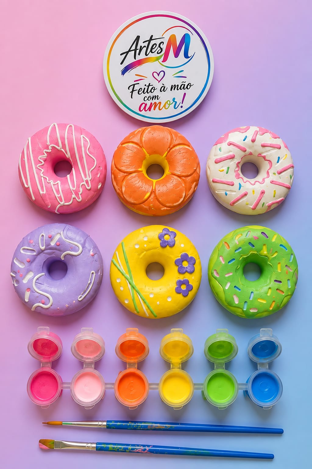 Caixa Criativa Donuts – Kit de Pintura em Gesso