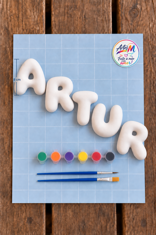 Letras Bubble 8cm – Nome Personalizado Menino