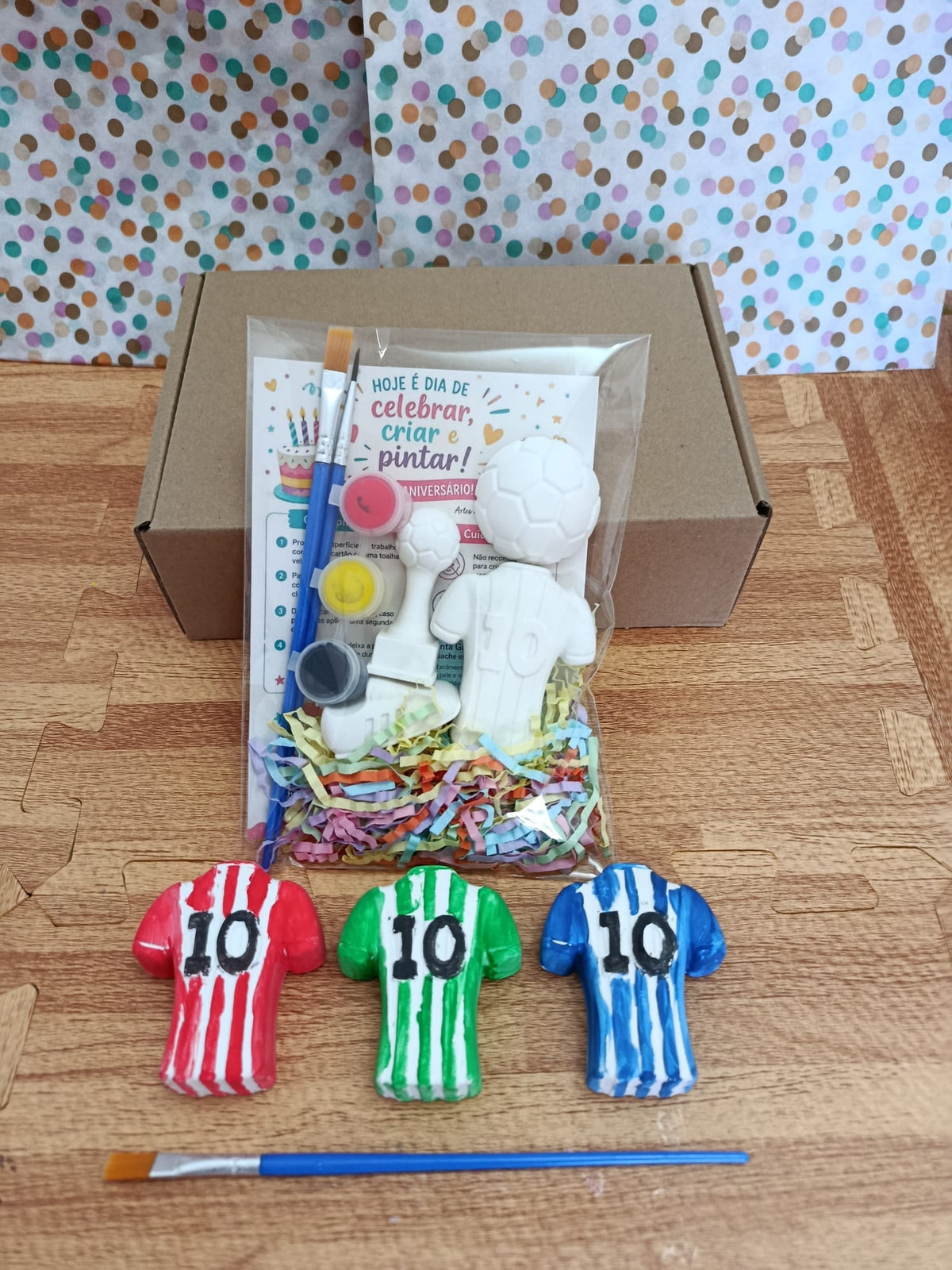 Lembrança de Aniversário Futebol – Kit de Pintura