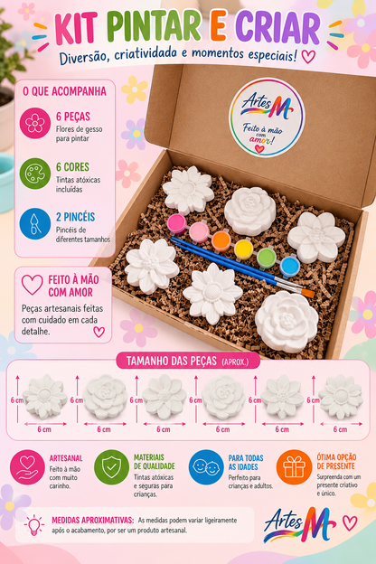 Caixa Criativa Flores – Pintura e Criatividade