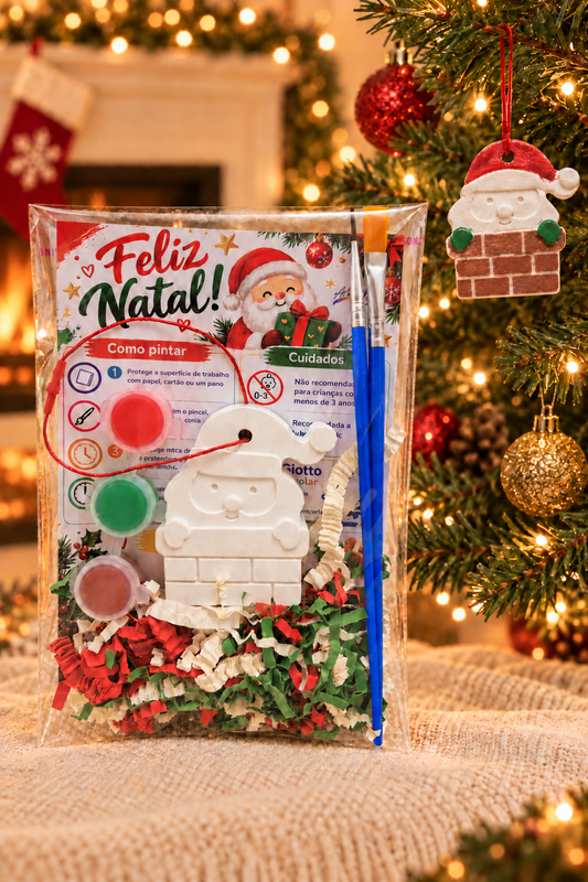 Kit de Natal para Pintar – Pai Natal na Chaminé