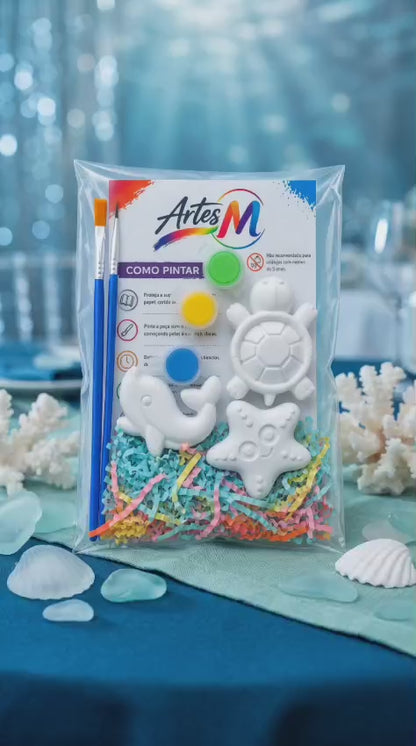Lembrança de Aniversário Oceano – Kit de Pintura
