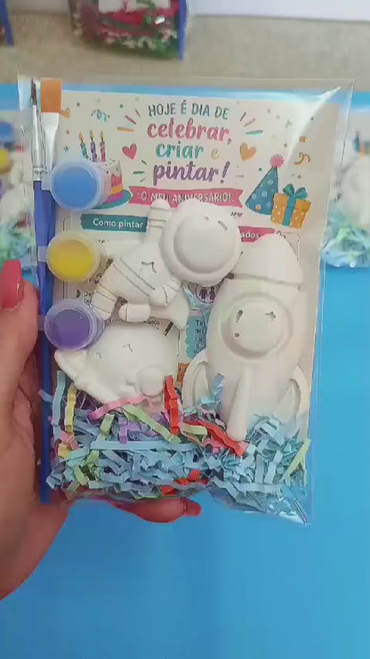 Lembrança de Aniversário Astronauta – Kit para Pintar