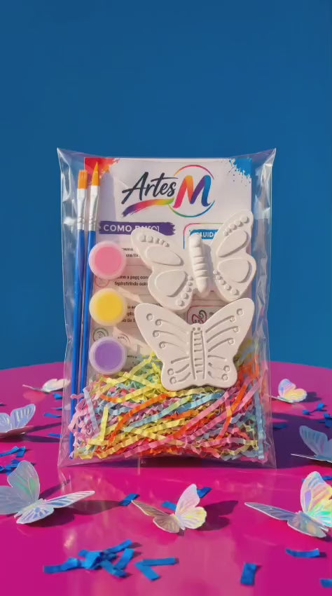 Lembrança de Aniversário Borboletas – Kit Criativo para Pintar