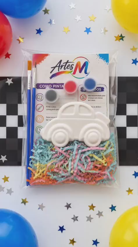 Lembrança de Aniversário Carro – Kit Criativo para Pintar