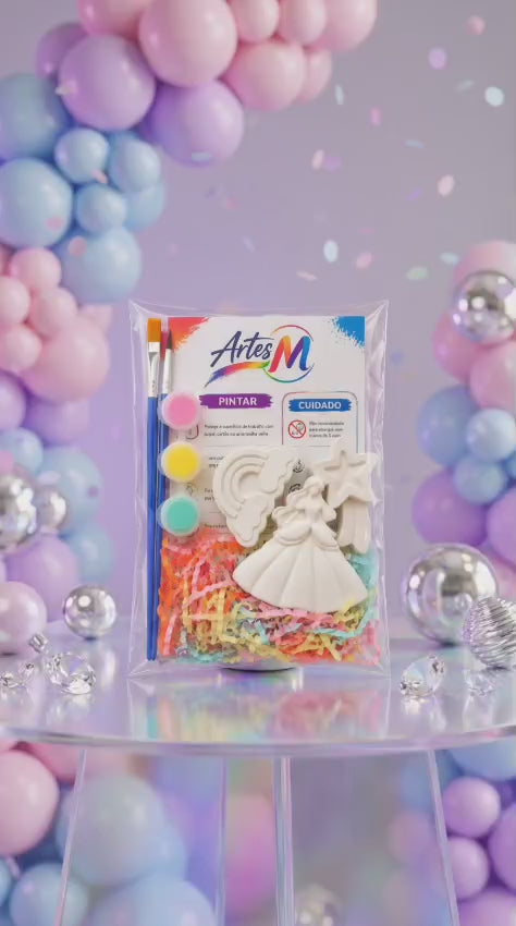 Lembrança de Aniversário Princesa – Kit Criativo para Pintar