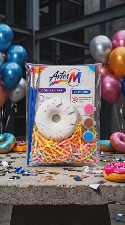 Lembrança de Aniversário Donut – Kit Criativo para Pintar