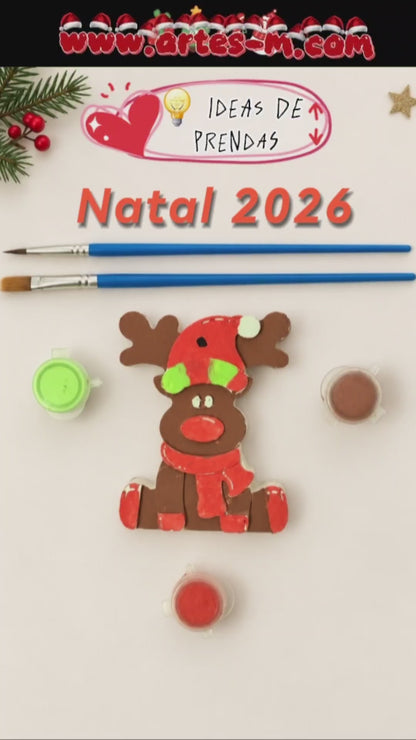 Kit de Natal para Pintar – Pai Natal a Acenar