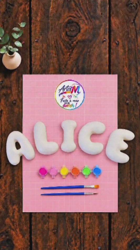 Letras Bubble 8cm – Nome Personalizado Menina