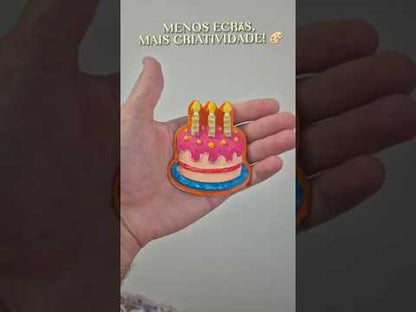 Lembrança de Aniversário Infantil – Kit de Pintura em Gesso