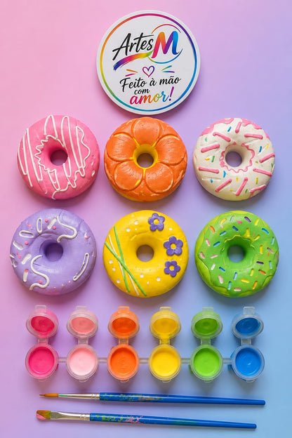Caixa Criativa Donuts – Kit de Pintura em Gesso