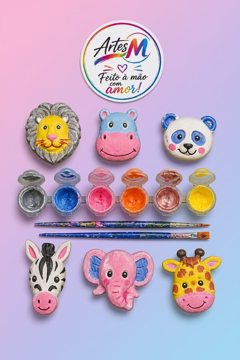 Caixa Criativa Animais – Kit de Pintura para Crianças