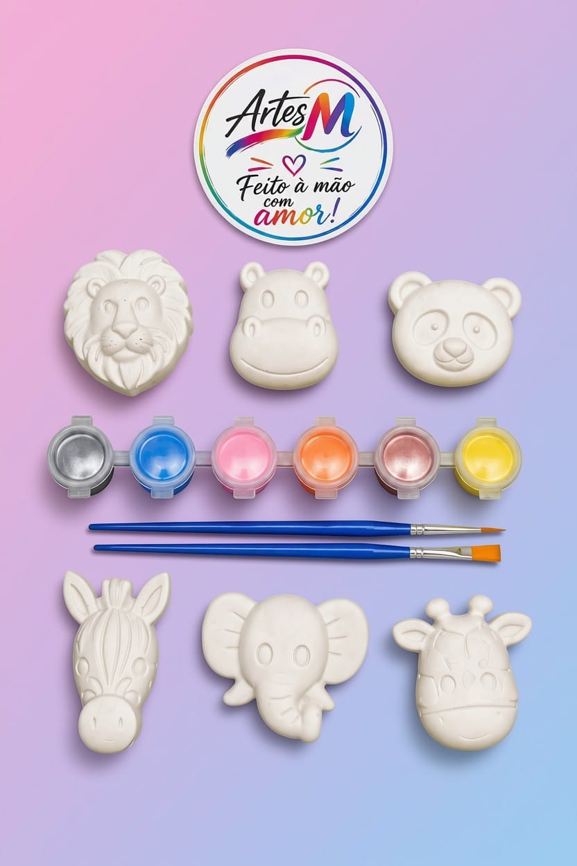 Caixa Criativa Animais – Kit de Pintura para Crianças