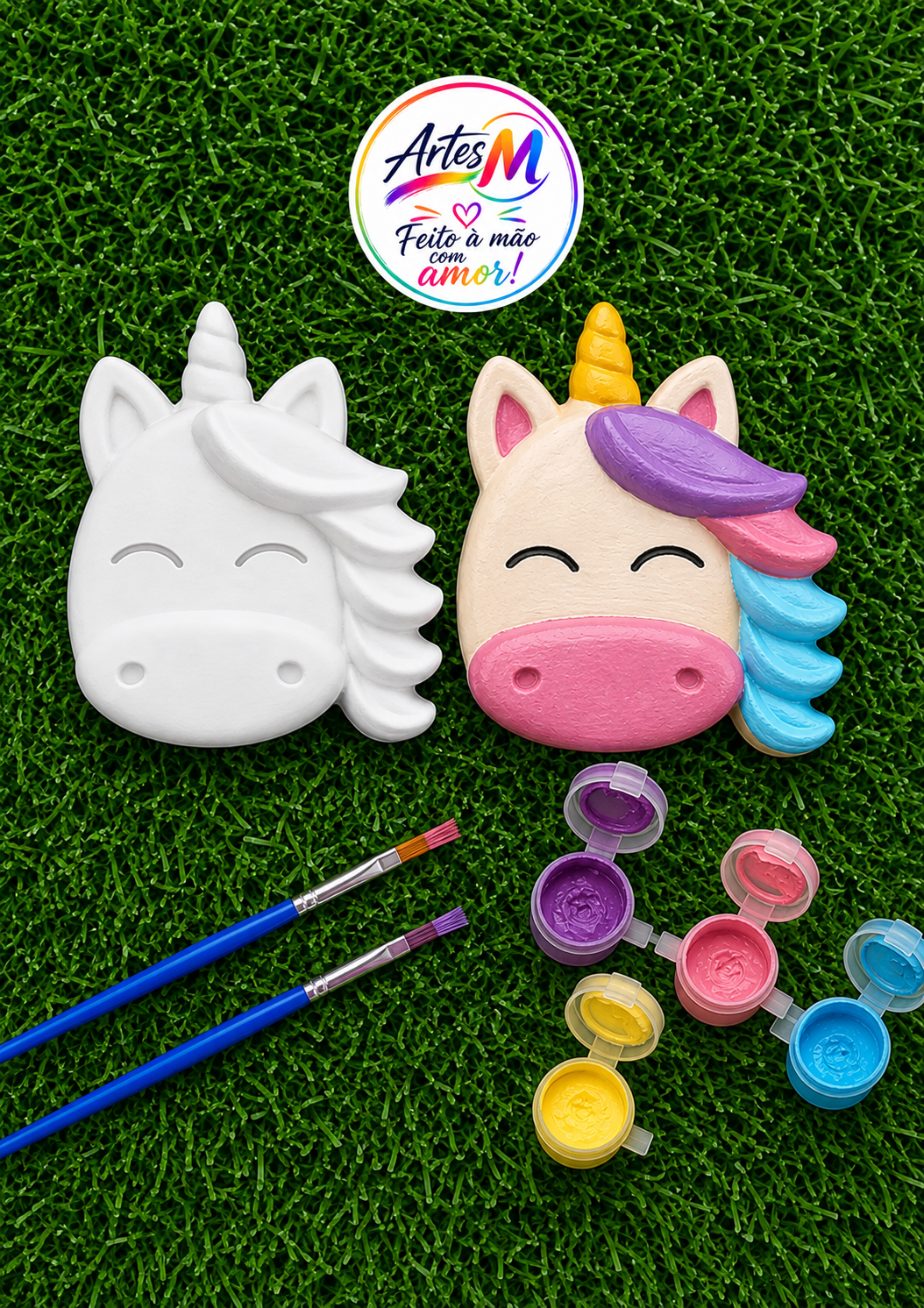 Lembrança de Aniversário Unicórnios – Kit Criativo para Pintar